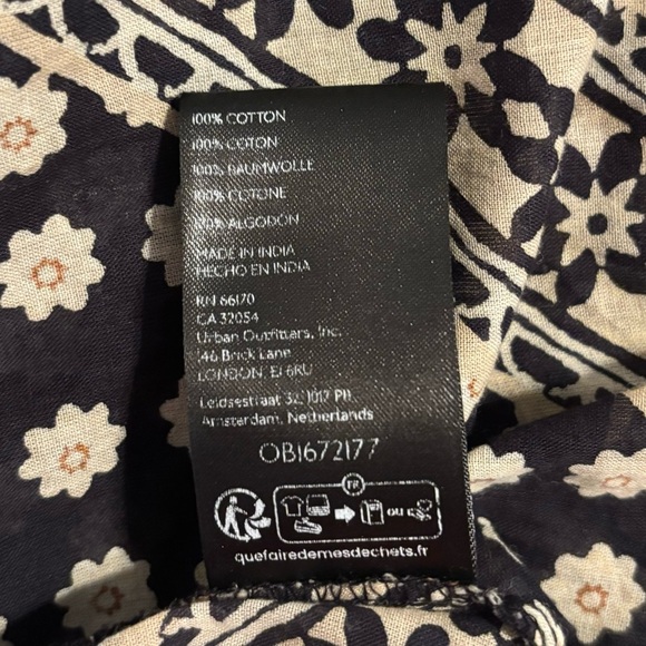 Free People Elena Floral Boho Printed Peasant Top Size Small - Picture 10 of 11